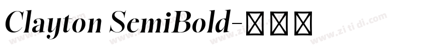 Clayton SemiBold字体转换